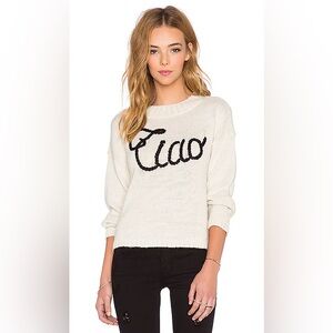 Cream Wildfox Ciao Bella Sweater, Size Medium, Sold Out Everywhere